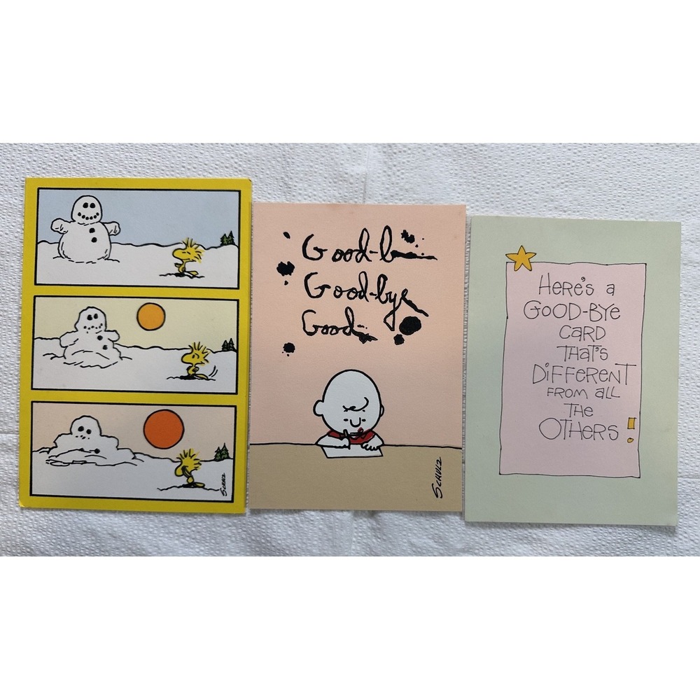 Lot of 3 Vintage Hallmark PEANUTS Snoopy Greeting Cards Books Booklets 1950/1965